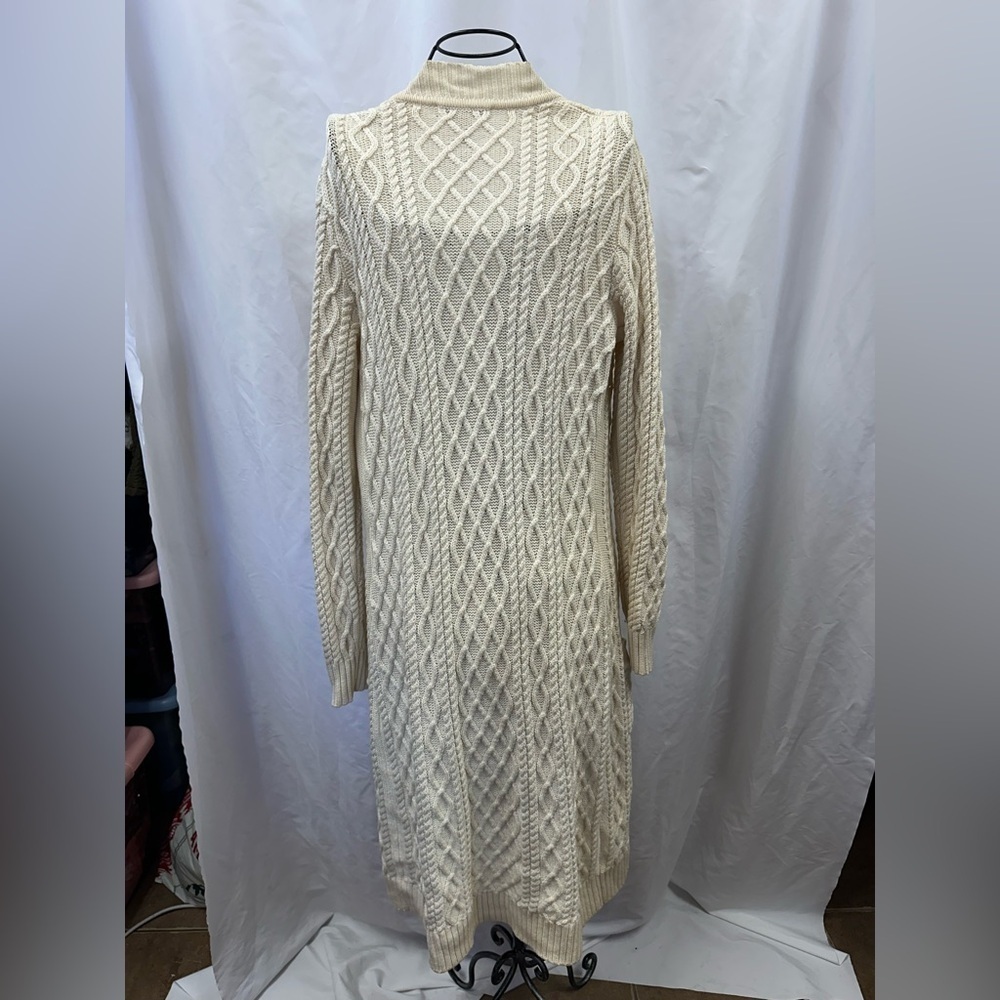 Banana Republic Extra Fine Italian Merino wool cream longline button down cardig - Picture 7 of 8